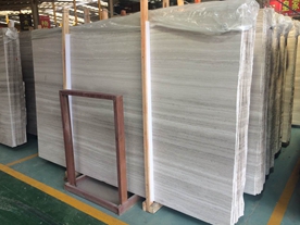 China Wooden White Marble Slabs
